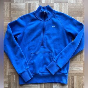 Nike Royal Blue Half-Zip Fleece Pullover
